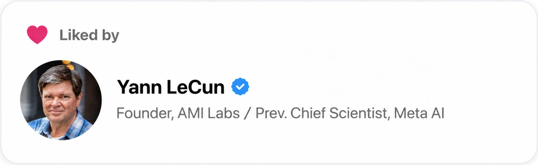 Yann LeCun liked a post we wrote